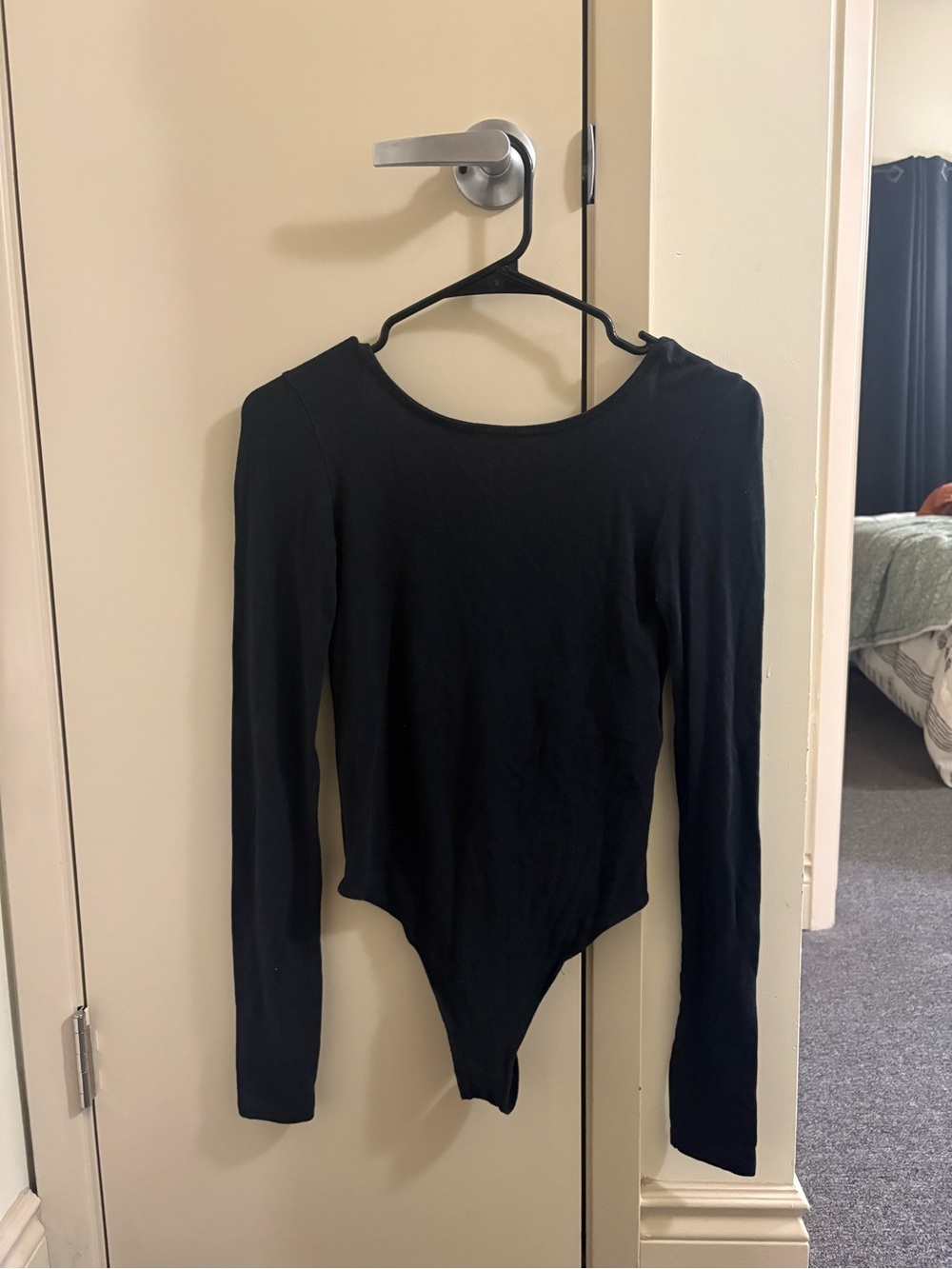 All Saints Black Long Sleeve Bodysuit